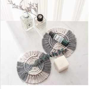 Macrame Coaster Heat Resistant, Office Kitchen Mug